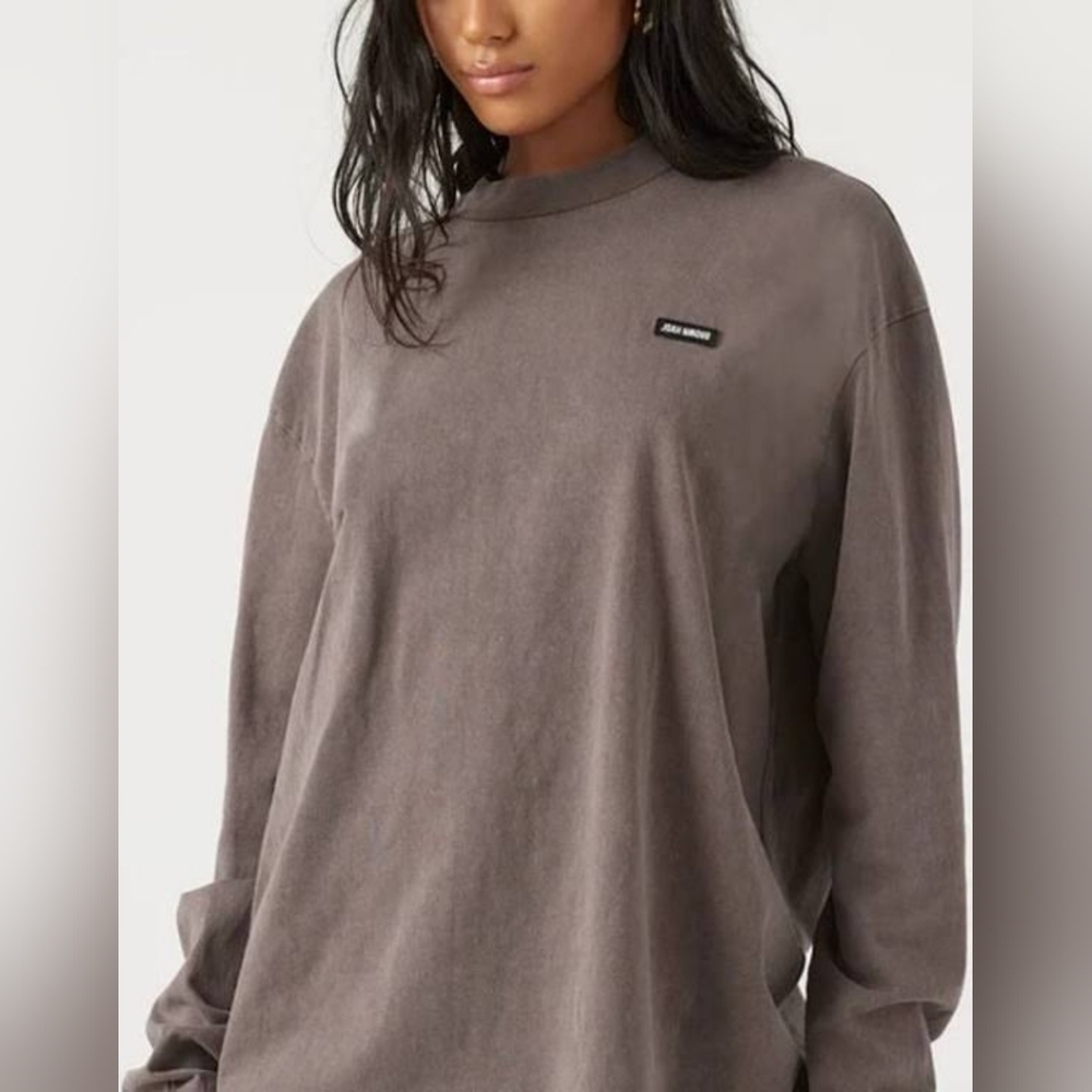 Joah Brown Peppercorn Classic Oversized Long Sleeve S/m